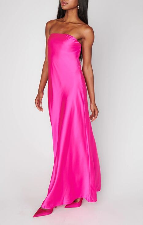 Show Me Your MuMu Dresses & Skirts - Show Me Your Mumu Taylor Tube Maxi Dress Hot Pink Size Large NWT